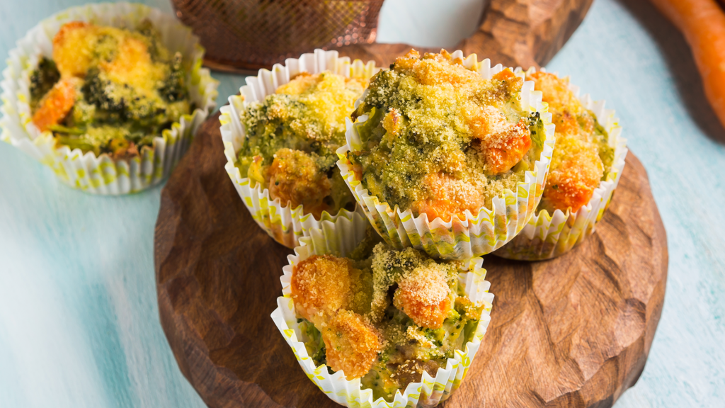 Receitas com ovo para café da manhã: Muffin com legumes